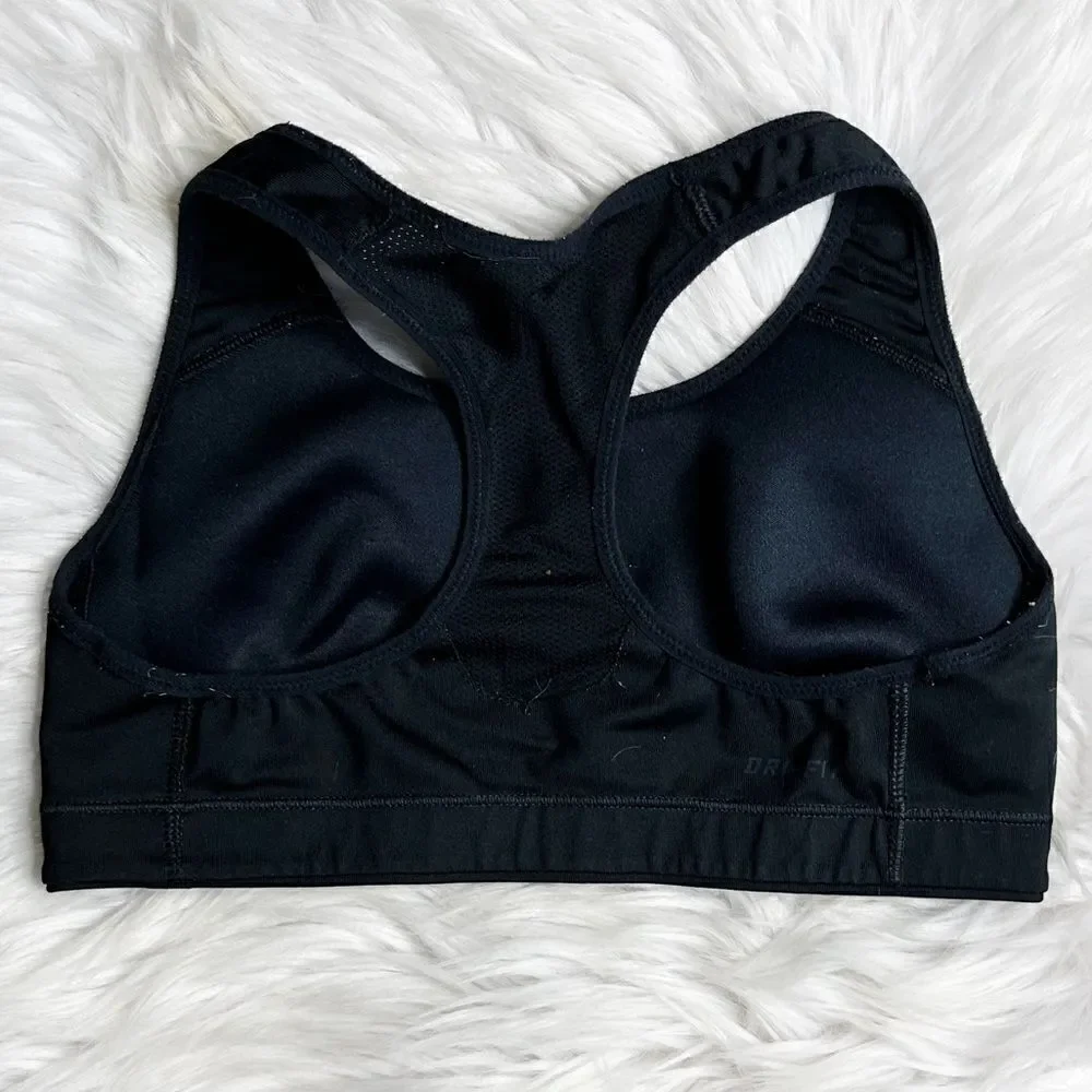 Nike Dri Fit Racer Back Sports Bra Black Size XS